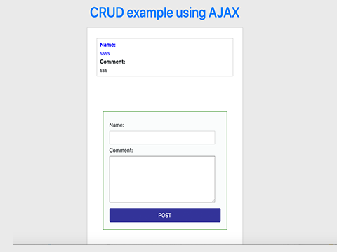 CRUD AJAX Example